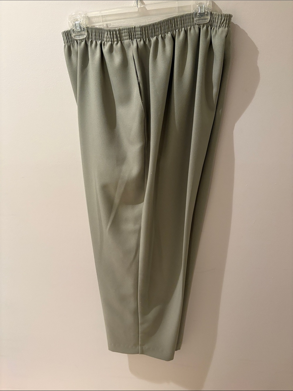 Alfred Dunner Olive Green Elastic-Waist Trousers